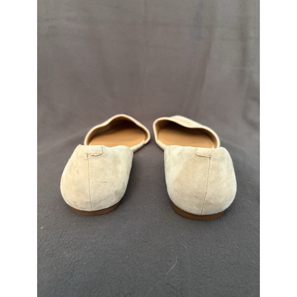 J. Crew Women's Zoe D'Orsay Flats Beige Tan Suede Pointed Toe Slip-On Shoes 8.5 - Picture 4 of 9